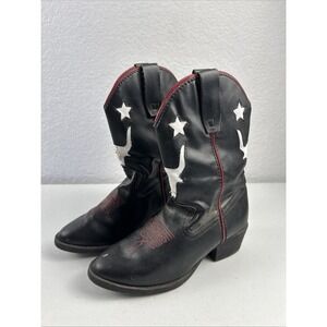 Dan Post Youth - Size 12.5 - Black Cutout‎ Cowboy Boots LC1610 Texas